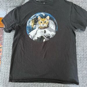 RETRO Delta Black Cat Space Adventure Tee